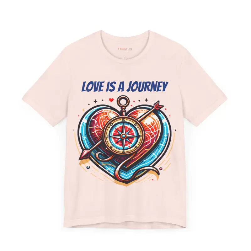 Heart Compass Short Sleeve Tee - Love Is A Journey - DipaliZ
