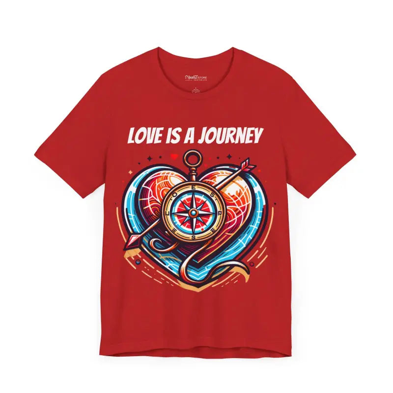 Heart Compass Short Sleeve Tee - Love Is A Journey - DipaliZ