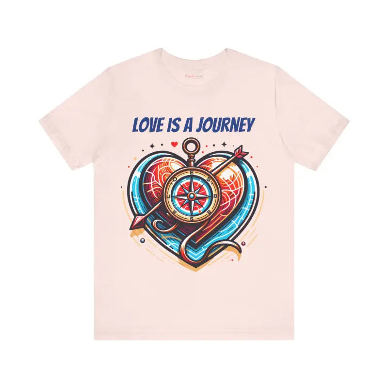 Heart Compass Short Sleeve Tee - Love Is A Journey - DipaliZ