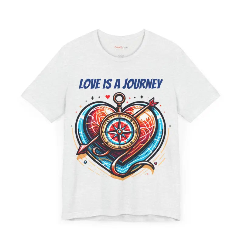 Heart Compass Short Sleeve Tee - Love Is A Journey - DipaliZ