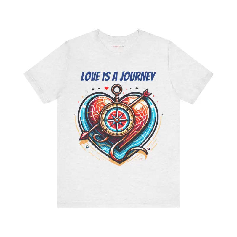 Heart Compass Short Sleeve Tee - Love Is A Journey - DipaliZ