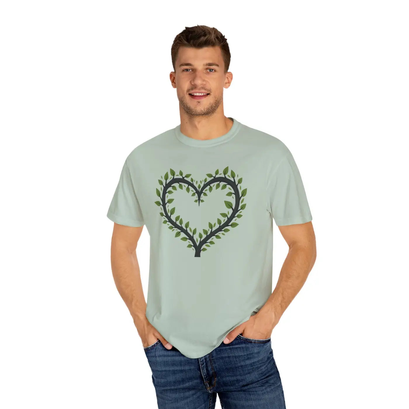 Garment-Dyed T-Shirt - Unique Heart Design Comfort Colors - DipaliZ