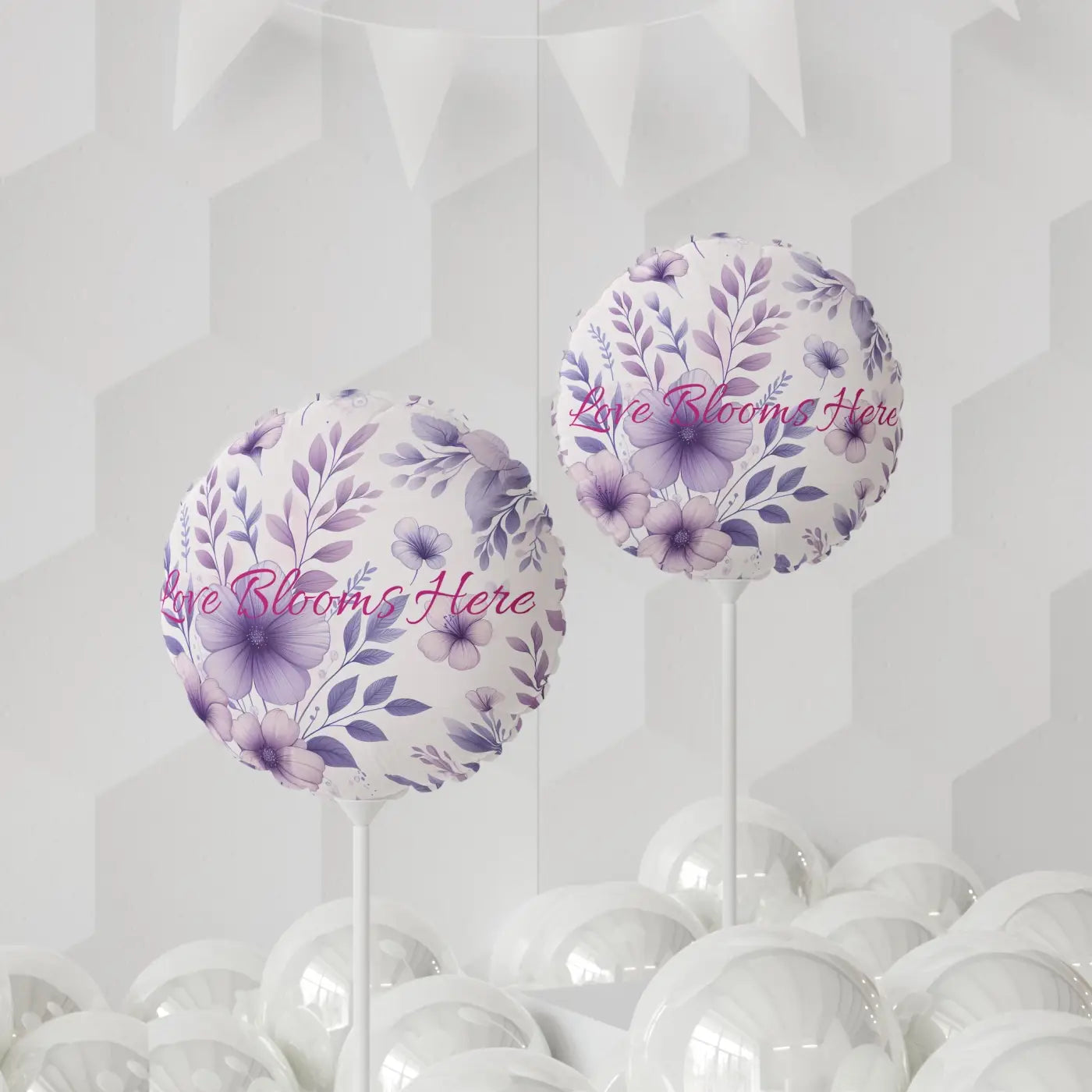 Floral Balloon Love Blooms - Romantic Party Decoration - DipaliZ