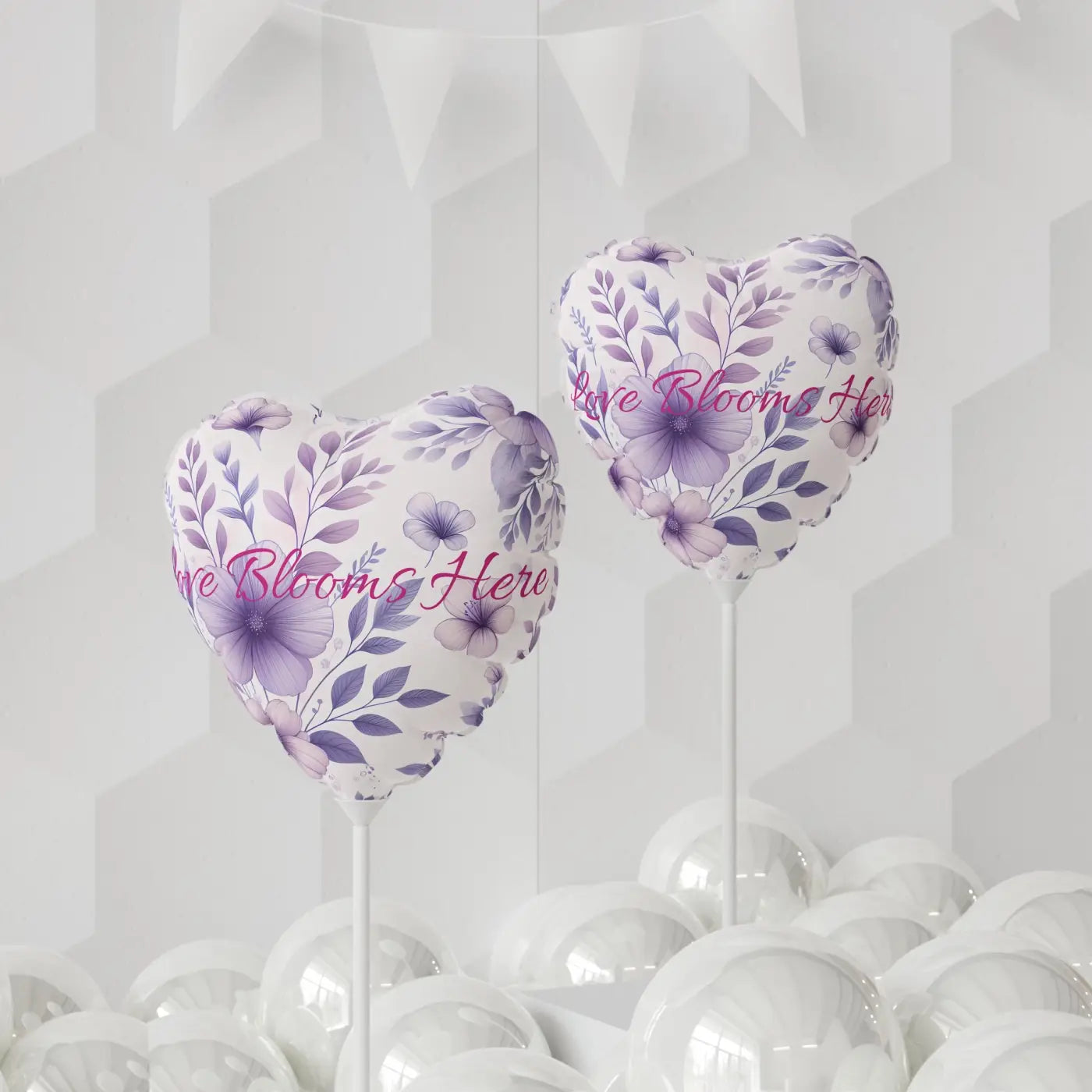 Floral Balloon Love Blooms - Romantic Party Decoration - DipaliZ
