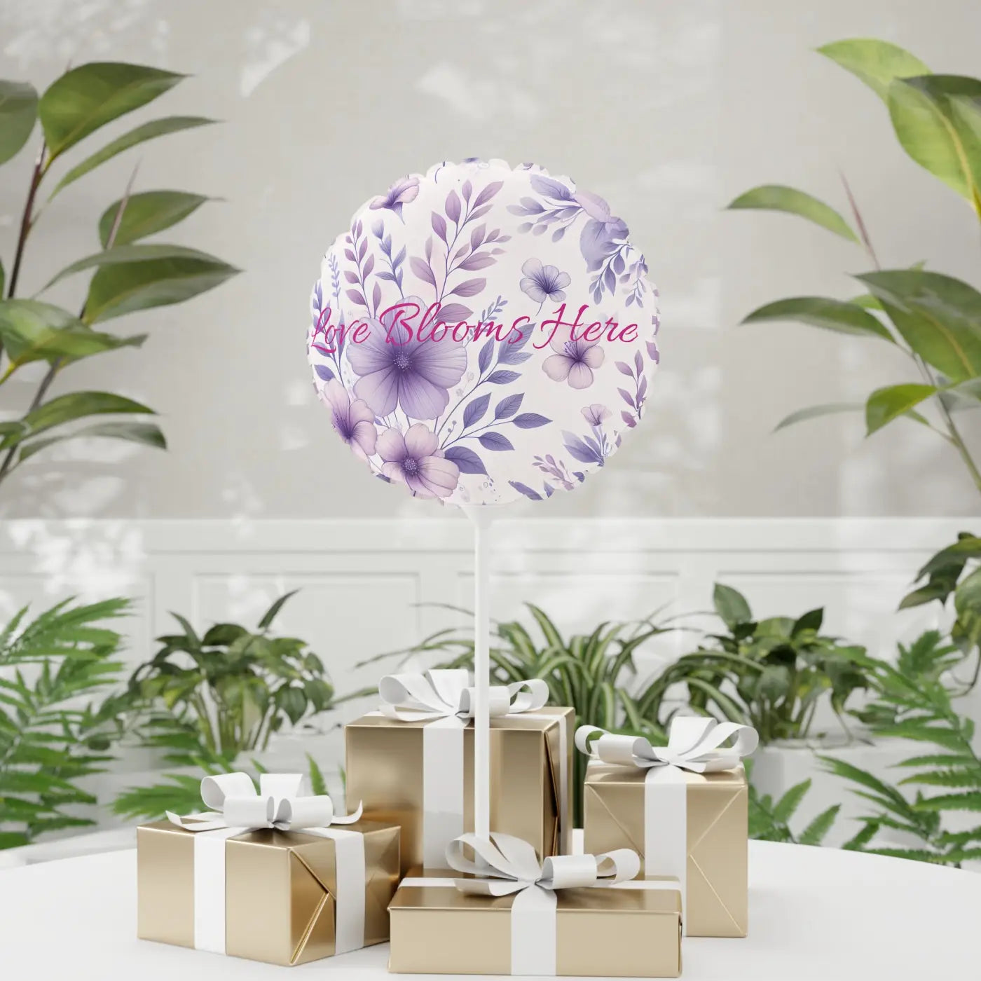 Floral Balloon Love Blooms - Romantic Party Decoration - DipaliZ