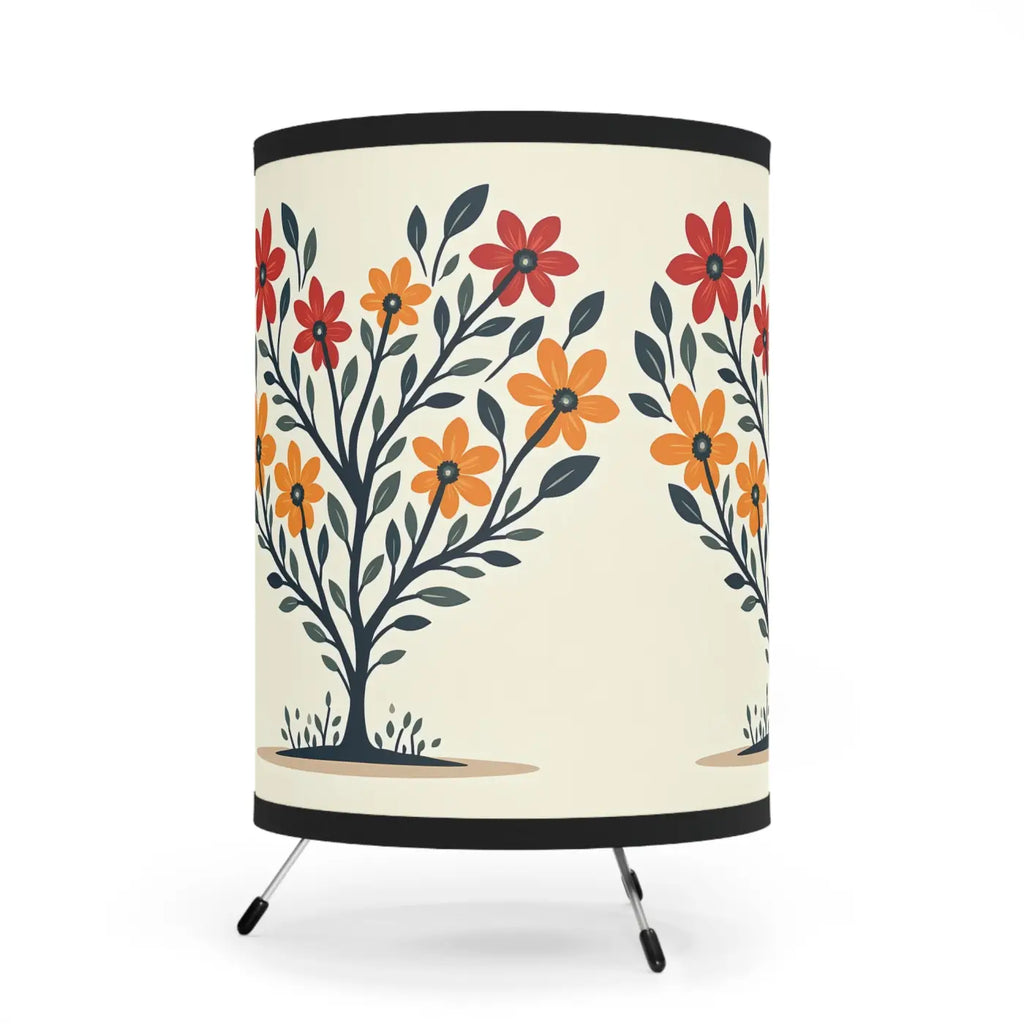 Heart Shaped Plant Tripod Lamp - High-Res Printed Shade - DipaliZ