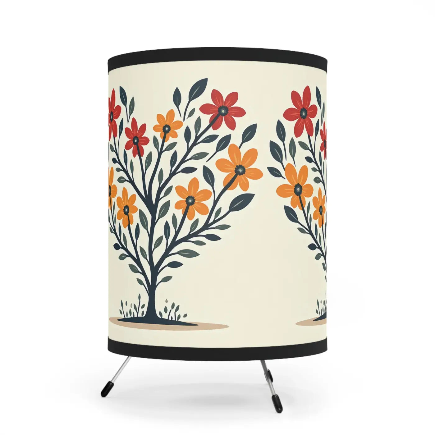 Heart Shaped Plant Tripod Lamp - High-Res Printed Shade - DipaliZ
