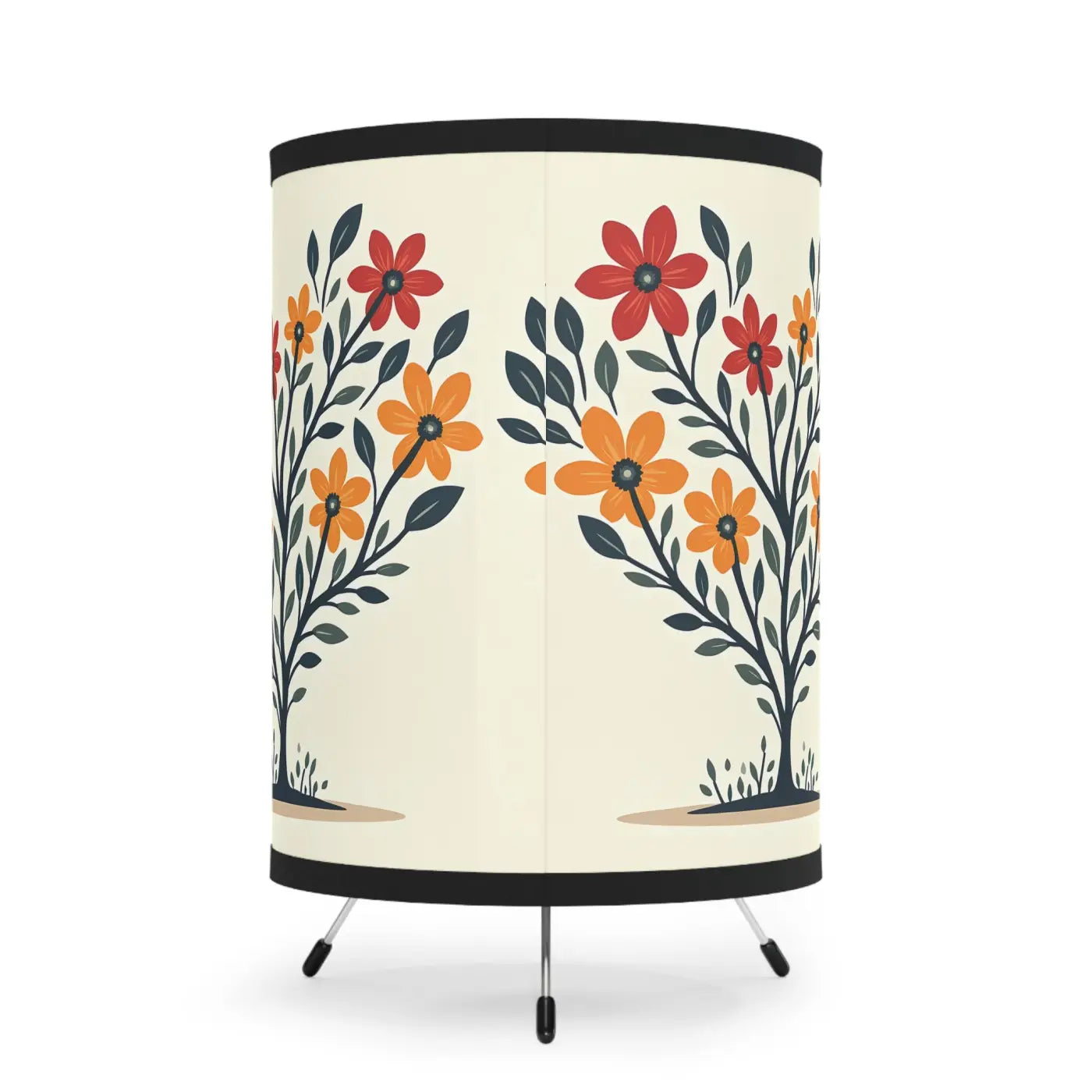 Heart Shaped Plant Tripod Lamp - High-Res Printed Shade - DipaliZ