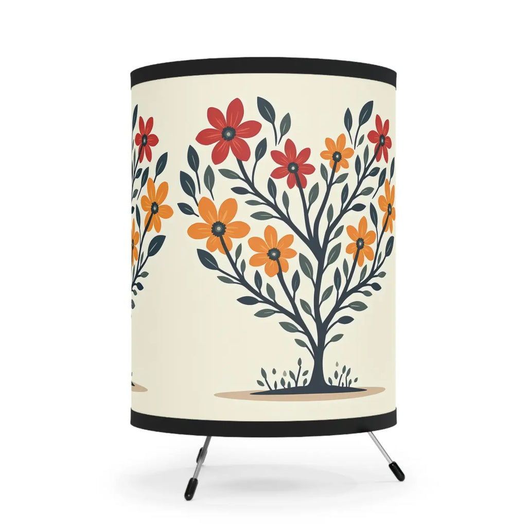 Heart Shaped Plant Tripod Lamp - High-Res Printed Shade - DipaliZ