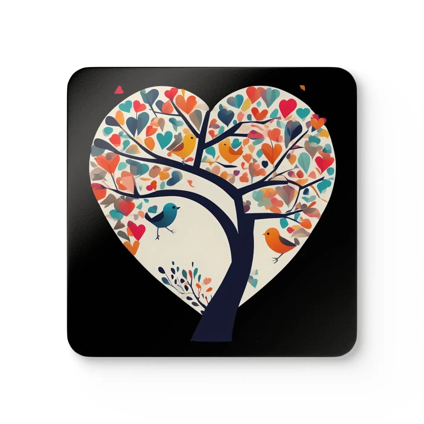Heart Shaped Tree Corkwood Coaster Set - Nature Inspired - DipaliZ