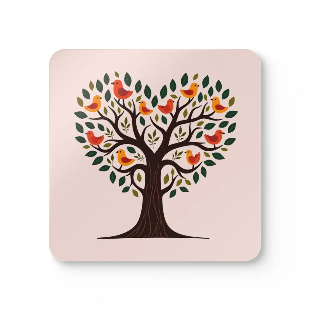 Heart Shaped Tree Corkwood Coaster Set - Functional Decor - DipaliZ