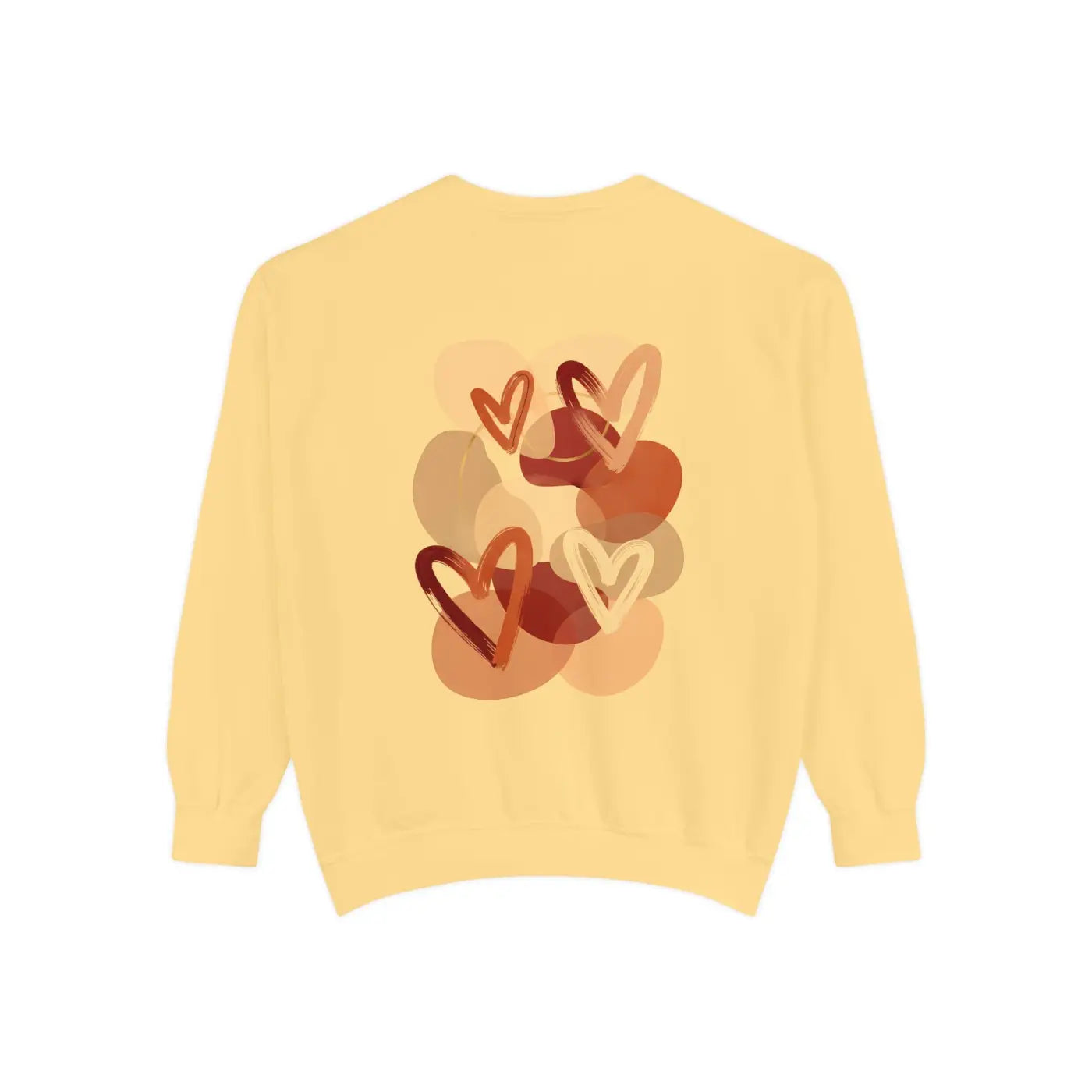 Heart Sketch Sweatshirt - Painterly Hearts Graphic - DipaliZ