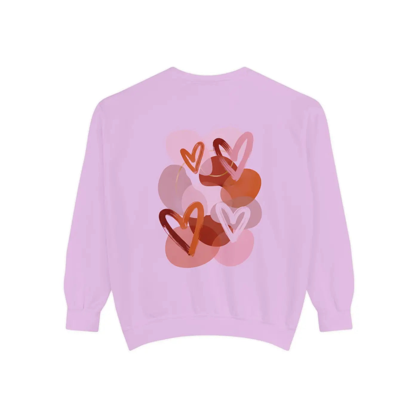 Heart Sketch Sweatshirt - Painterly Hearts Graphic - DipaliZ