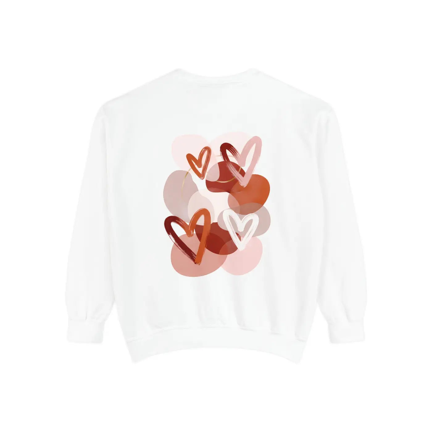 Heart Sketch Sweatshirt - Painterly Hearts Graphic - DipaliZ