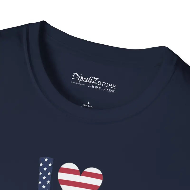 Bear T-Shirt USA Heart Unisex - Comfortable Patriotic Tee - DipaliZ