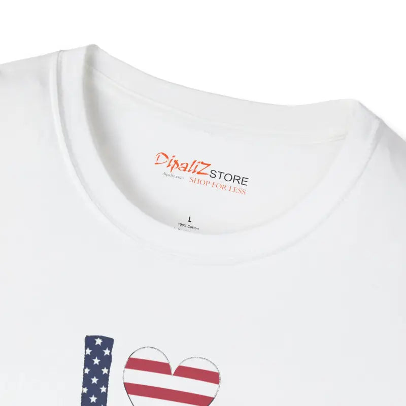Bear T-Shirt USA Heart Unisex - Comfortable Patriotic Tee - DipaliZ
