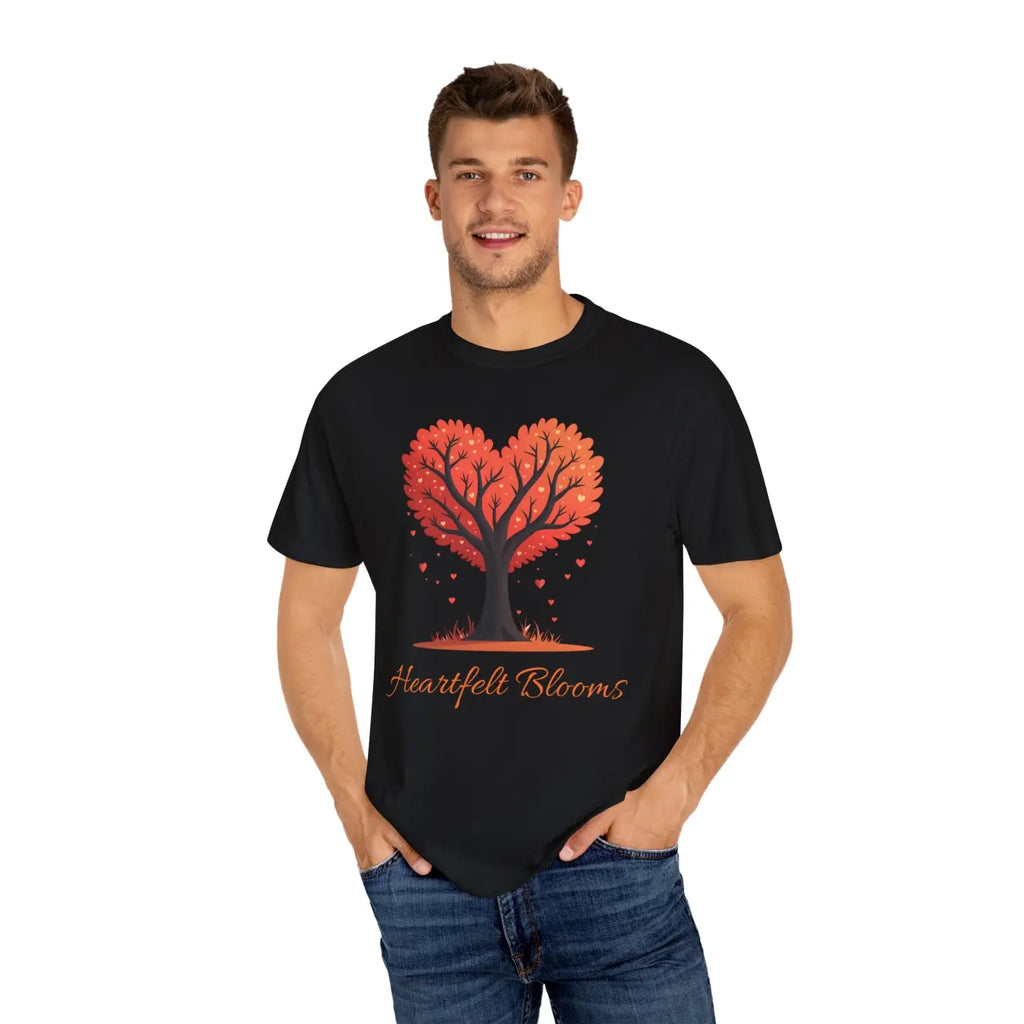 Heartfelt Blooms Tee - Heart Shaped Tree Design - DipaliZ