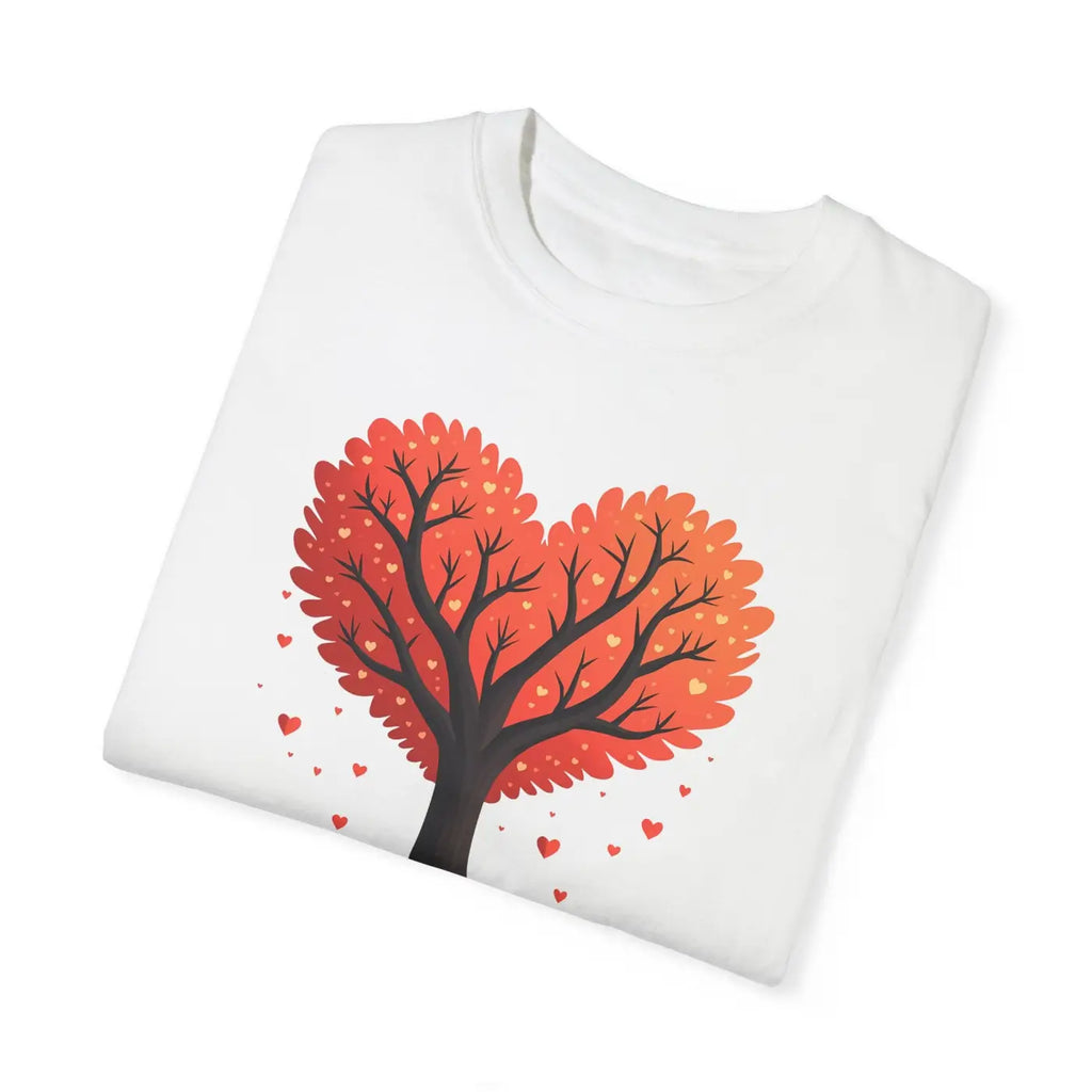 Heartfelt Blooms Tee - Heart Shaped Tree Design - DipaliZ