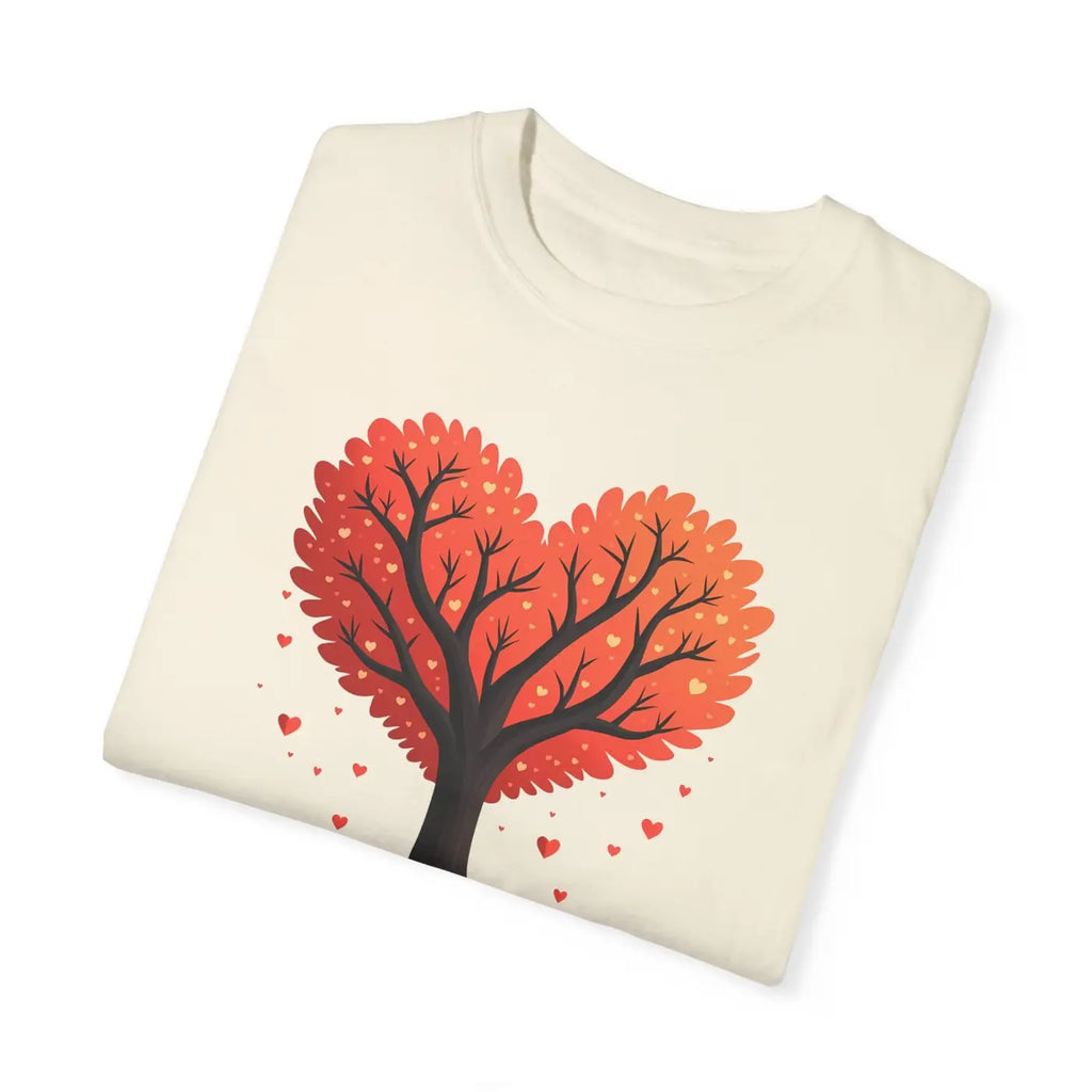 Heartfelt Blooms Tee - Heart Shaped Tree Design - DipaliZ