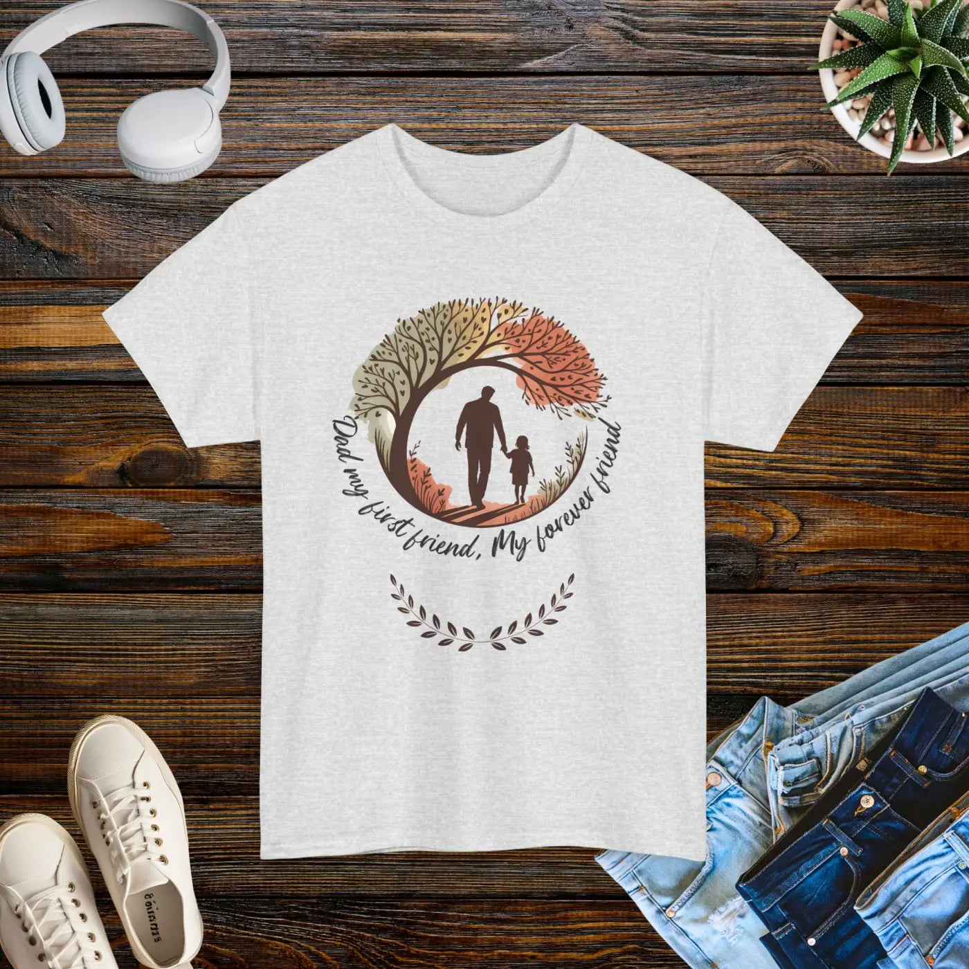 Heartfelt Friendship Cotton Tee - Fall Style Family Casual Wear - DipaliZ
