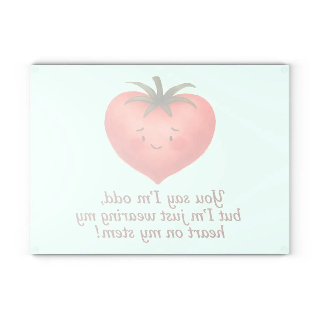 Heartfelt Tomato Glass Cutting Board - Kitchen Fun - DipaliZ