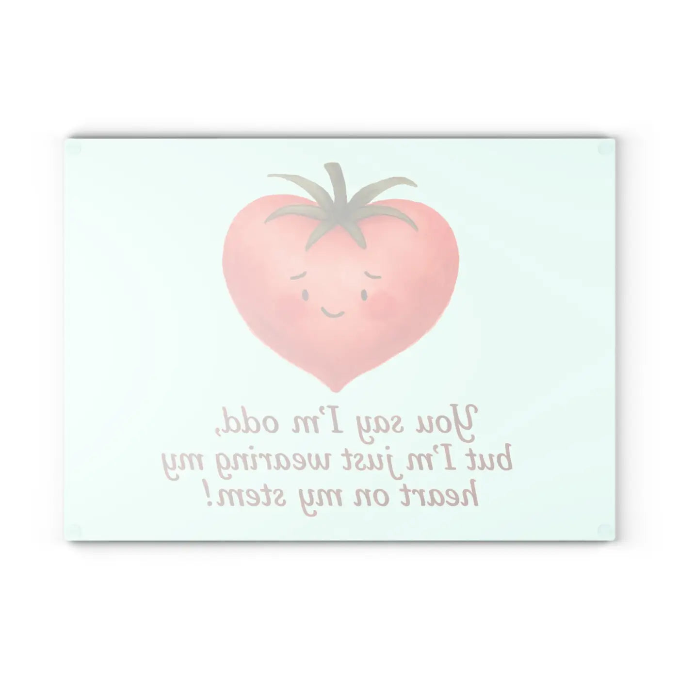 Heartfelt Tomato Glass Cutting Board - Kitchen Fun - DipaliZ