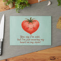 Heartfelt Tomato Glass Cutting Board - Kitchen Fun - DipaliZ