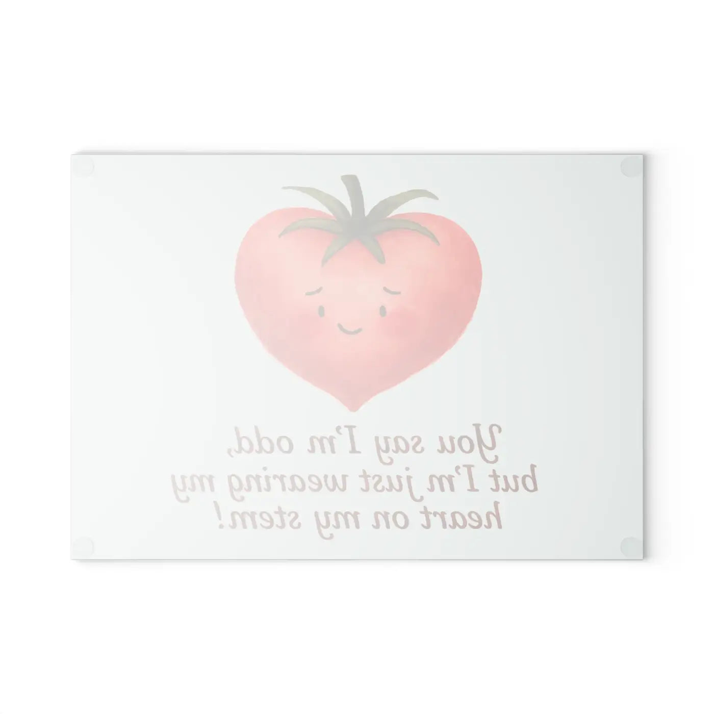 Heartfelt Tomato Glass Cutting Board - Kitchen Fun - DipaliZ