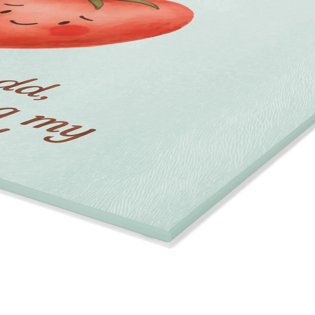 Heartfelt Tomato Glass Cutting Board - Kitchen Fun - DipaliZ