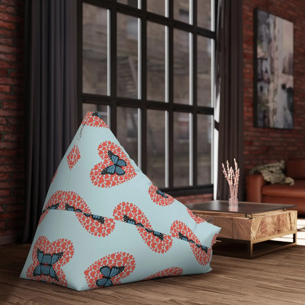 Fluttering Hearts Bean Bag Cover - Cozy Comfort Design - DipaliZ