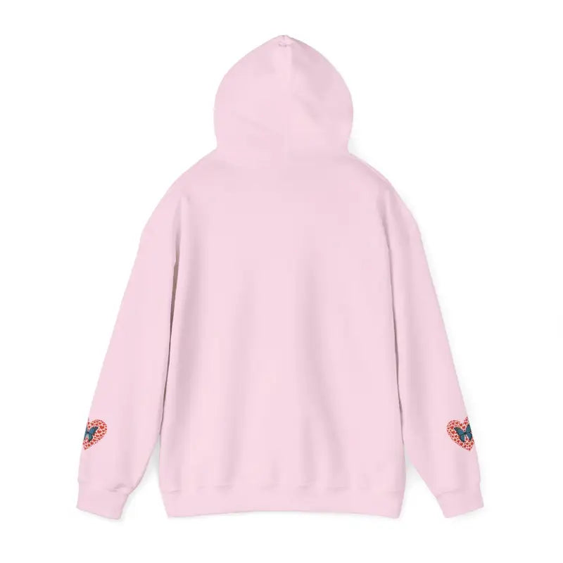 Hooded Sweatshirt - Flowers Hearts Butterflies Print - DipaliZ