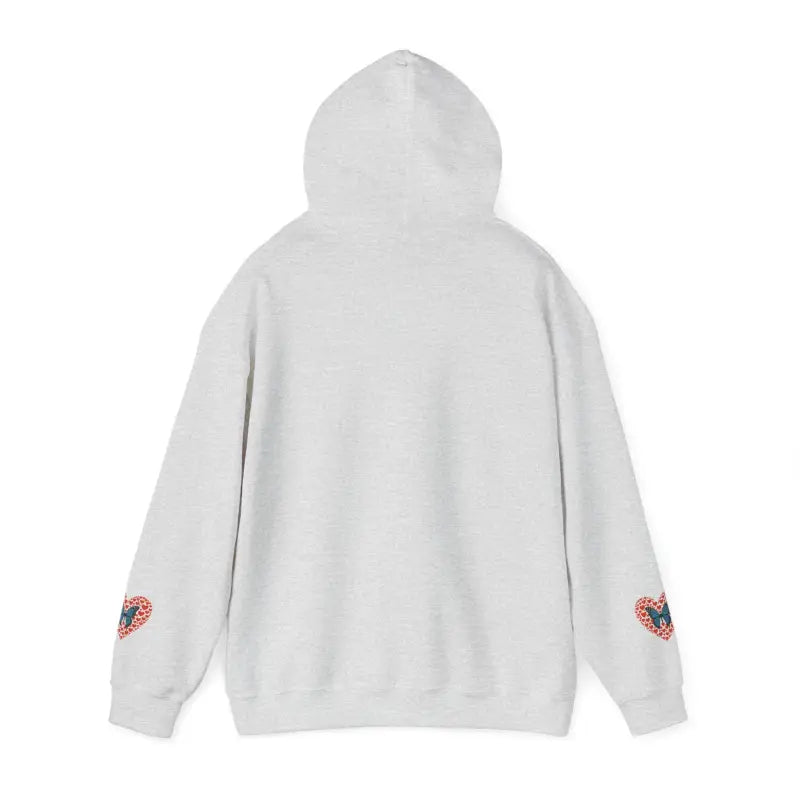 Hooded Sweatshirt - Flowers Hearts Butterflies Print - DipaliZ