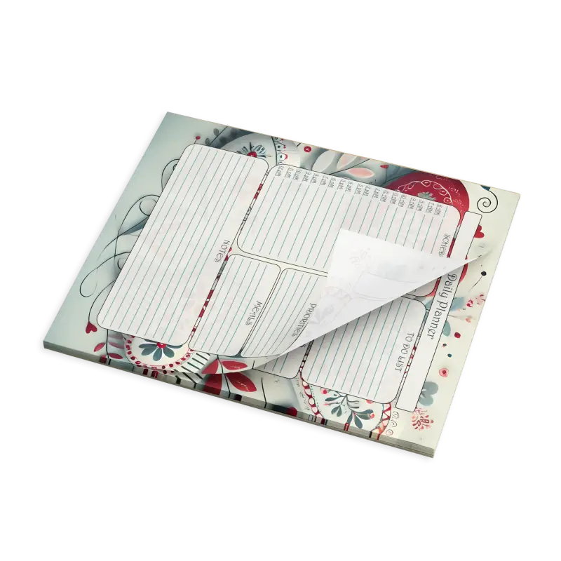 Stylish Daily Planner Notepad - Bold Vibrant Design - DipaliZ