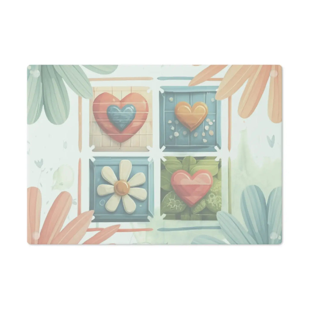Flowers Cutting Board - Tempered Glass Kitchen Essential - DipaliZ