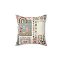 Vibrant Hearts and Flowers Spun Polyester Square Pillow - DipaliZ