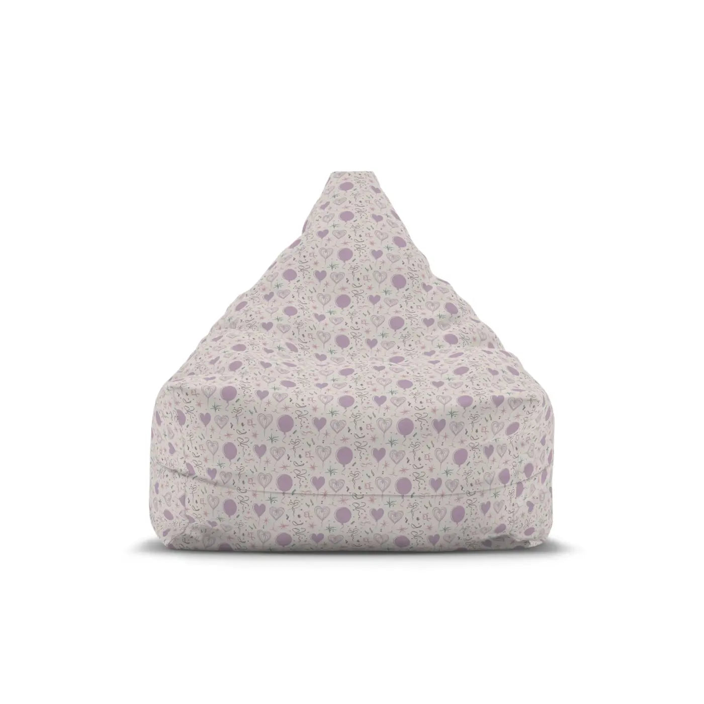 Hearts Pattern Bean Bags Cover - Durable Sewn-In Case - DipaliZ