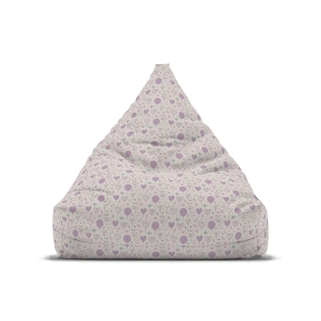 Hearts Pattern Bean Bags Cover - Durable Sewn-In Case - DipaliZ