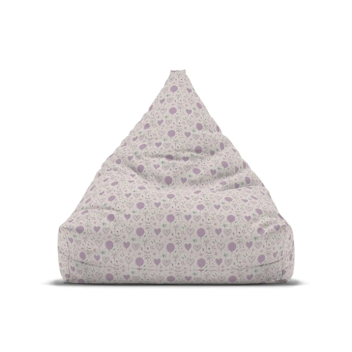 Hearts Pattern Bean Bags Cover - Durable Sewn-In Case - DipaliZ