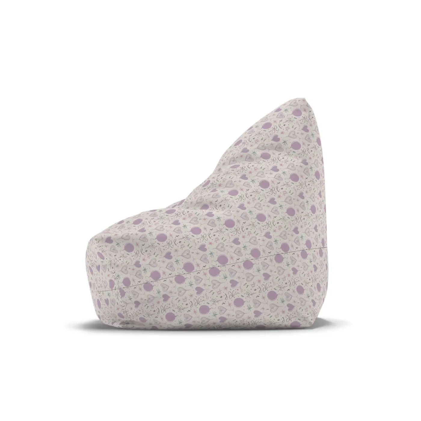 Hearts Pattern Bean Bags Cover - Durable Sewn-In Case - DipaliZ