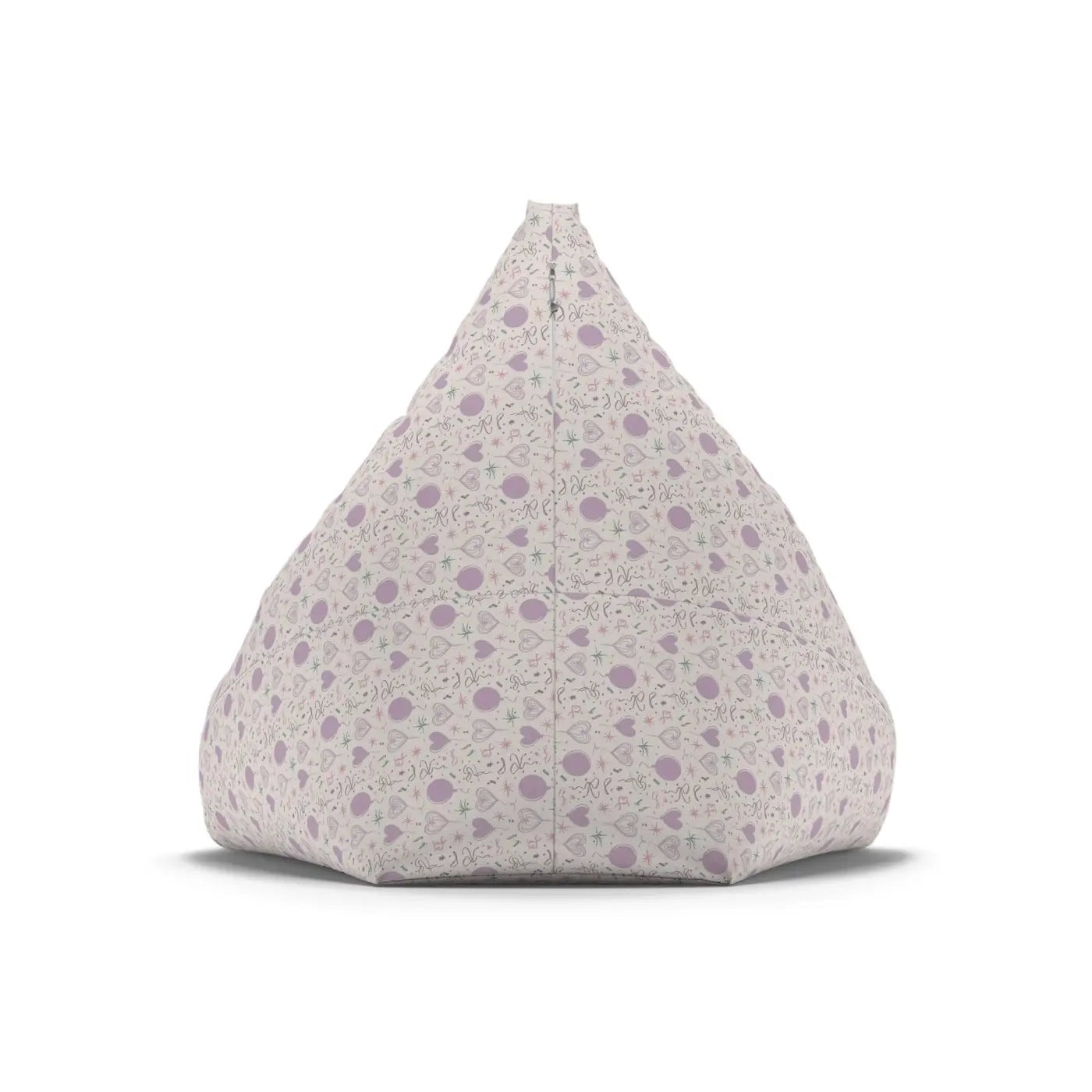 Hearts Pattern Bean Bags Cover - Durable Sewn-In Case - DipaliZ