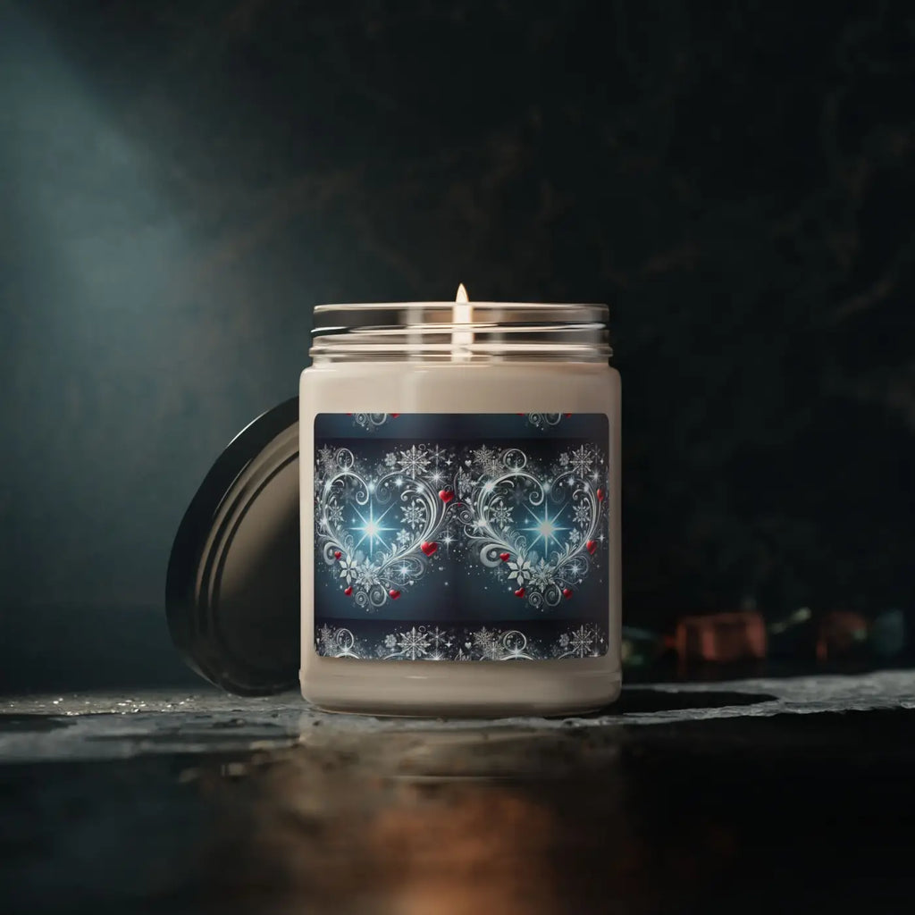 Cozy Hearts Scented Soy Candle - Natural Soy Wax - DipaliZ
