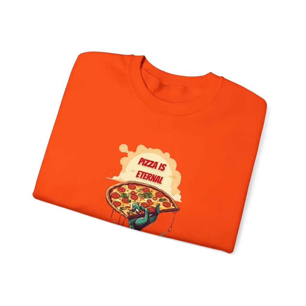 Zombie Pizza Sweatshirt - Heavy Blend Crewneck Halloween - DipaliZ
