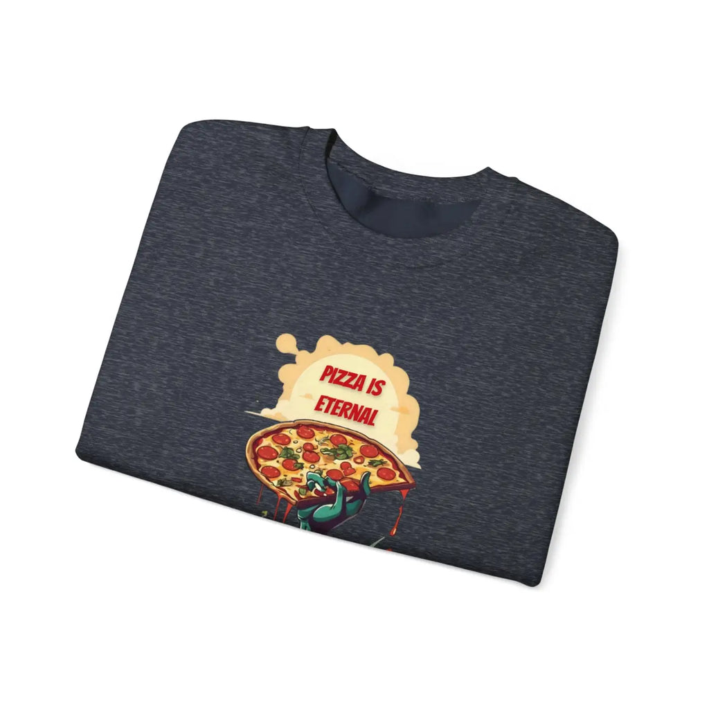 Zombie Pizza Sweatshirt - Heavy Blend Crewneck Halloween - DipaliZ