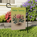 Vibrant Rose Plant House Banner - Poly Poplin Canvas - DipaliZ