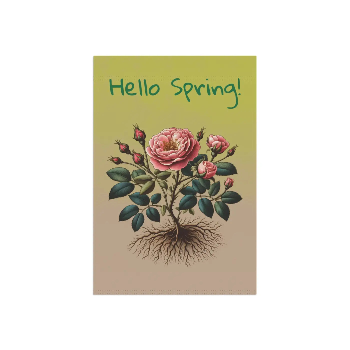Vibrant Rose Plant House Banner - Poly Poplin Canvas - DipaliZ