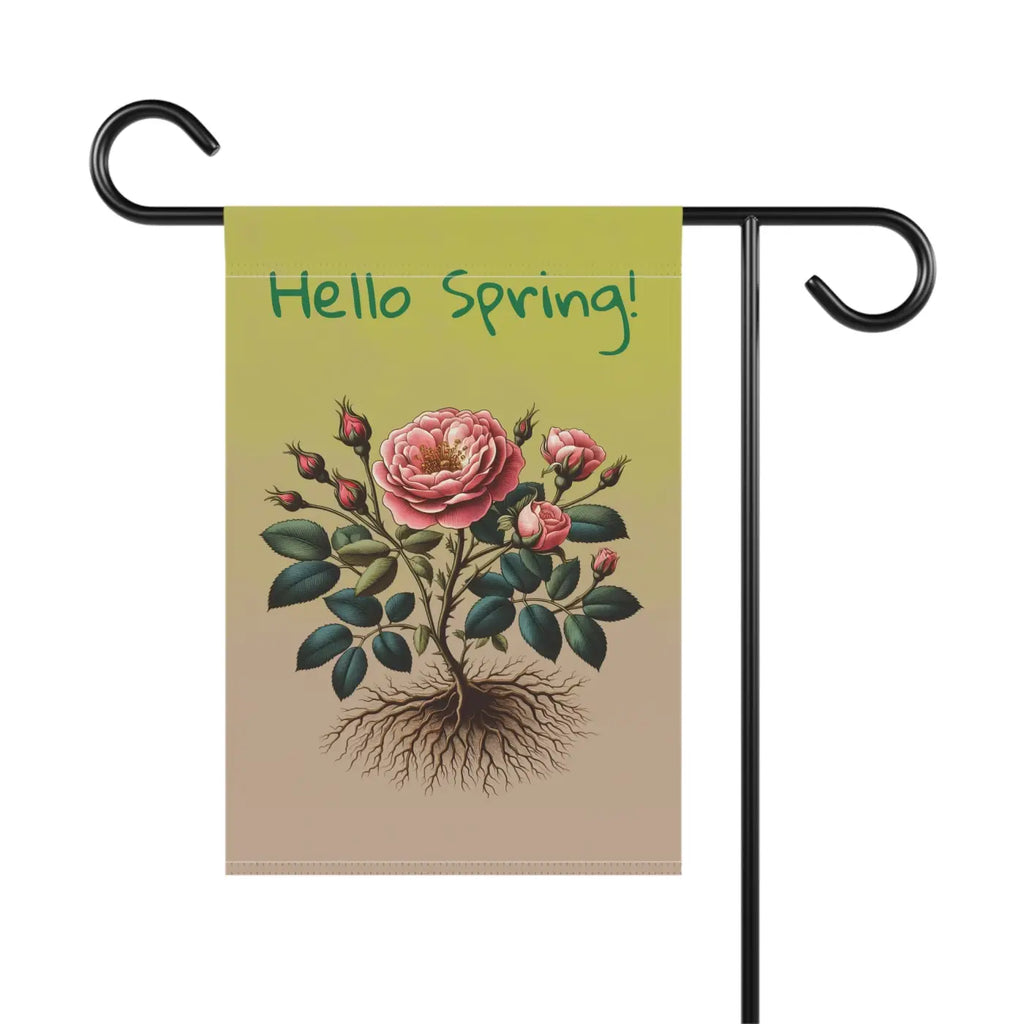 Vibrant Rose Plant House Banner - Poly Poplin Canvas - DipaliZ