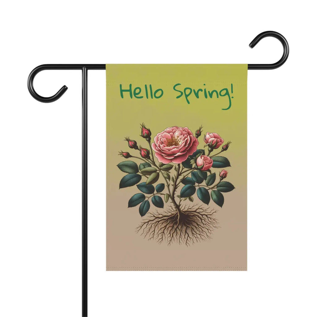 Vibrant Rose Plant House Banner - Poly Poplin Canvas - DipaliZ
