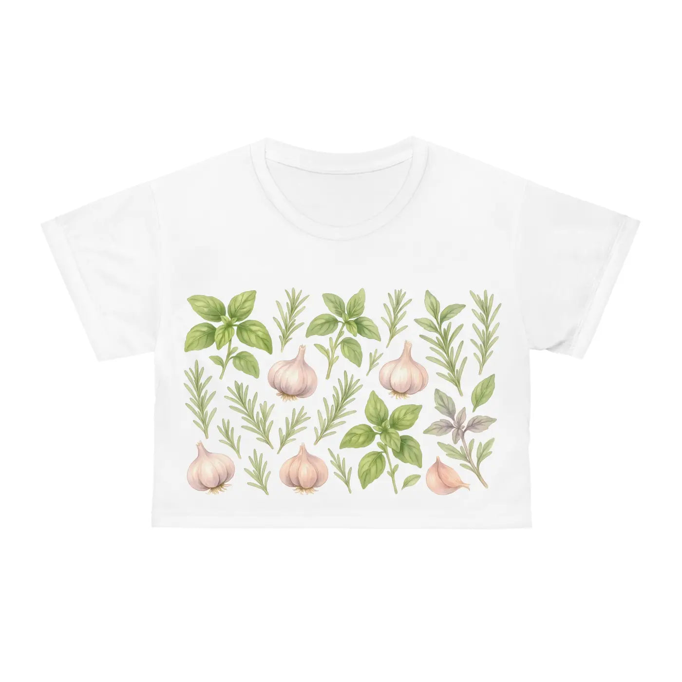 Aromatic Herb Shirt - Basil Leaves Vibrant Garden - DipaliZ