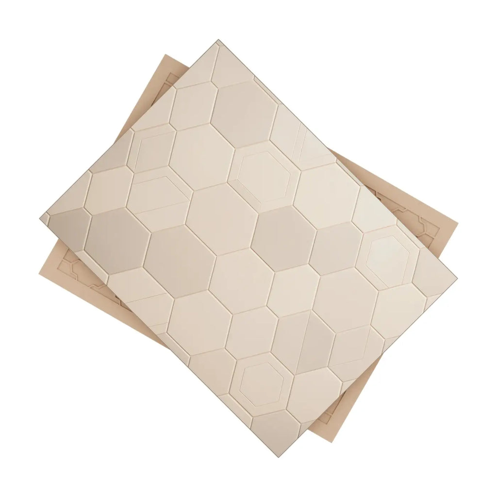 Vibrant Ceramic Photo Tile - Dynamic Hexagon Design - DipaliZ