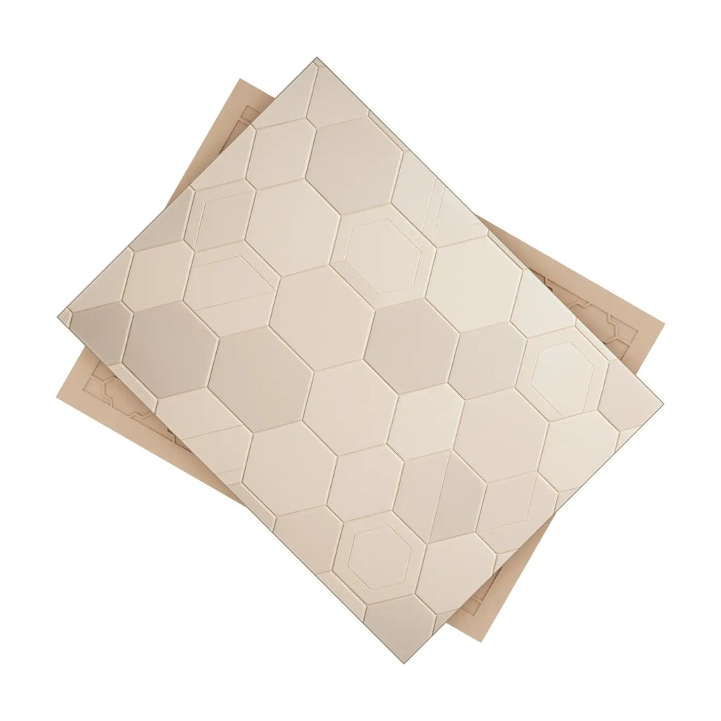 Vibrant Ceramic Photo Tile - Dynamic Hexagon Design - DipaliZ